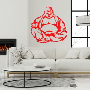 GLIX Cheerful Buddha - autocolant de perete Rosu deschis 100 x 100 cm