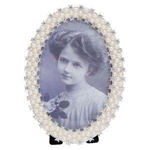 Rama foto de masa Elegance decor perle albe 12 cm x 16 cm