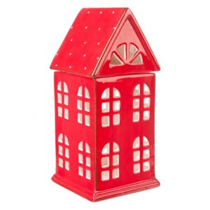 Candela ceramica Red House 11 x 10 x 23 cm