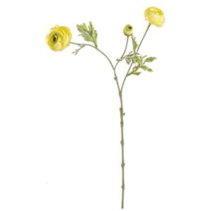 Ranunculus artificial 3 flori galbene 60h