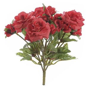 Buchet de flori artificiale trandafiri rosii 15 H