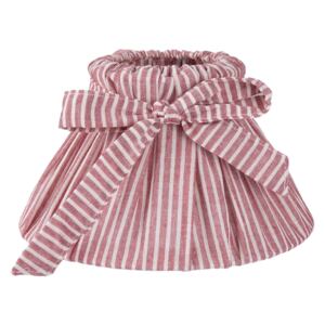 Abajur veioza textil rosu alb Ø 22x13 cm E14