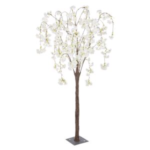 Copac decorativ cu flori artificiale cires alb 80x140h