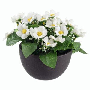 Flori artificiale albe in ghiveci Ø8x16h