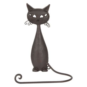 Suport fier forjat maro pentru prosop model Pisica 19 cm x 9 cm x 28 cm