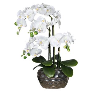 Orhidee artificială în ghiveci cu aspect 100% natural, 54 cm