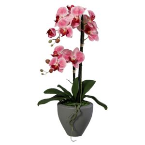Orhidee artificială în vas de ceramică, 57 cm