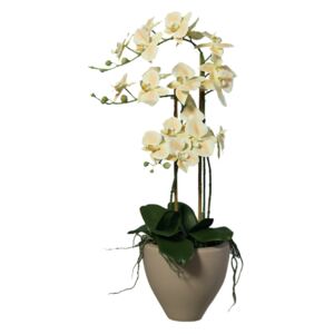 Orhidee artificială în vas de ceramică, 70 cm