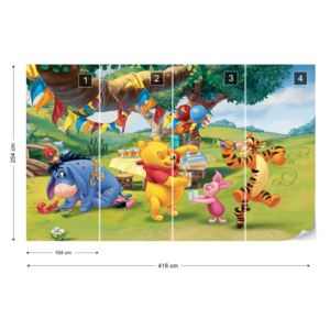 Fototapet - Disney Winnie the Pooh Vliesová tapeta - 416x254 cm