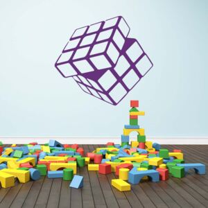 GLIX Rubik's cube - autocolant de perete Mov 110 x 100 cm