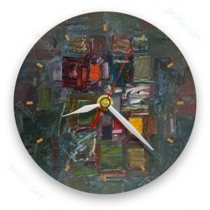 Ceas de perete - Abstract, amalgam multicolor