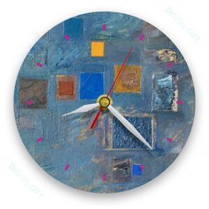 Ceas de perete - Abstract, ritm pe albastru
