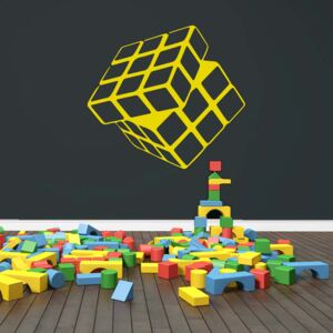 GLIX Rubik's cube - autocolant de perete Galben 30 x 28 cm