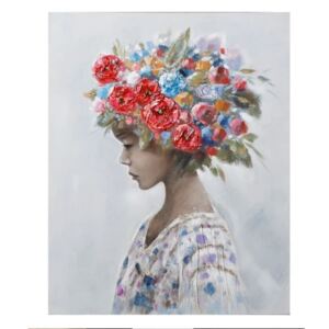 Tablou multicolor printat pe panza 80x100 cm Girl Ixia