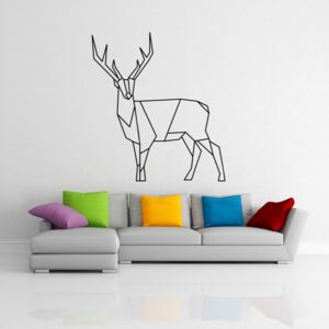GLIX Deer - autocolant de perete Negru 50x55 cm