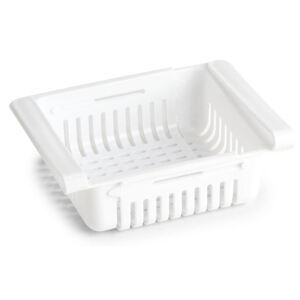 Cutie depozitare tip sertar pentru frigider, din plastic, Freeze II Alb, L20,5-28,5xl16,5xH7,5 cm
