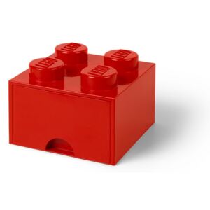 Cutie depozitare cu sertar LEGO®, roșu