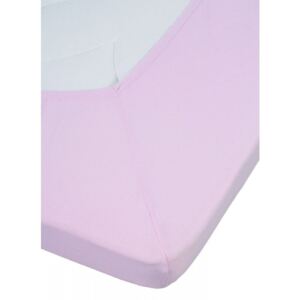 Cearșaf roz deschis cu elastic Jersey 80x200 cm