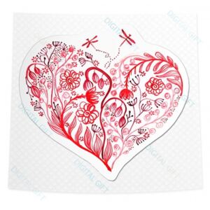 Sticker clasic - Inima inflorind