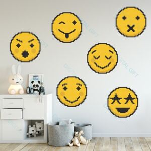 Pachet stickere pentru perete - Emoji 02