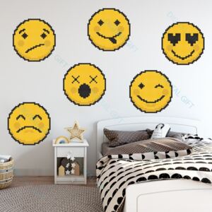 Pachet de stickere pentru perete - Emoji 01