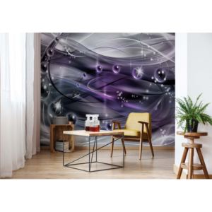 Fototapet - 3D Modern Ornamental Design Purple Vliesová tapeta - 206x275 cm