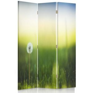 CARO Paravan - Dandelion In Green Grass | tripartit | reversibil 110x150 cm