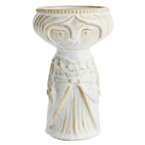 Vaza alba din ceramica 18 cm Women Madam Stoltz