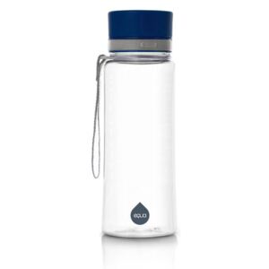 Sticlă de plastic cu dop albastru Equa Plain, 600 ml