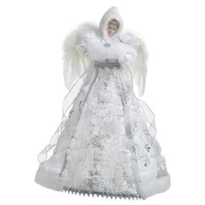 Varf de brad Winter Angel White Silver 30 cm