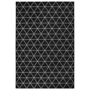 Covor Modern & Geometric Flat, Negru 80x150