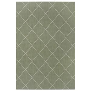 Covor Modern & Geometric Flat, Verde/Crem 80x150