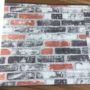 Buvu Tapete de vinil zid de cărămidă roșu-negru