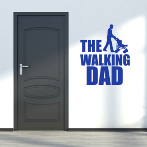 GLIX The walking dad - autocolant de perete Albastru 60x75 cm