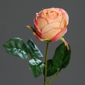 Trandafir artificial roz-somon - 46 cm