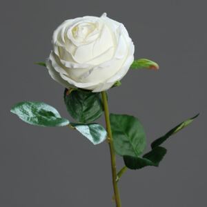 Trandafir artificial alb - 46 cm