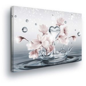 Tablou - Flowers in Water Drops 100x75 cm