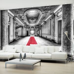 Fototapet - Mystery marble - black and white 350x245 cm