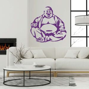 GLIX Cheerful Buddha - autocolant de perete Mov 75 x 75 cm