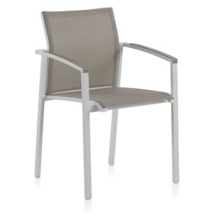 Set 2 scaune de exterior Geese Lour, alb-verde