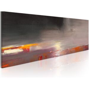 Mână pictată imagine Bimago - Foggy Sea 100x40 cm