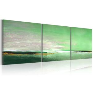 Mână pictată imagine Bimago - Sea-green coast 150x50 cm