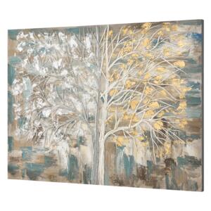 [art.work] Tablou pictat manual - copac - panza in, cu rama ascunsa - 90x120x3,8cm