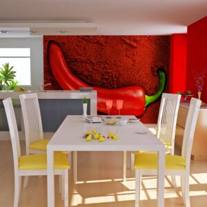 Bimago Fototapet - Red hot chili pepper 200x154 cm
