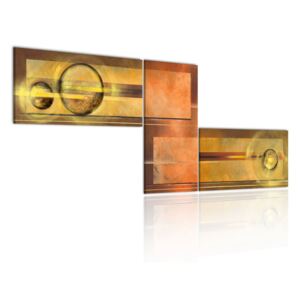 Tablou Bimago - Space of gold 100x40 cm