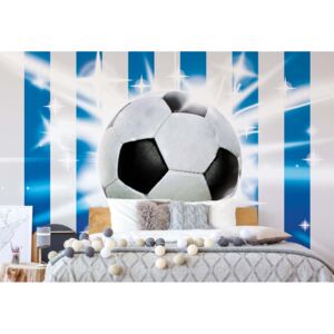 Fototapet - Football Blue And White Stripes Vliesová tapeta - 254x184 cm