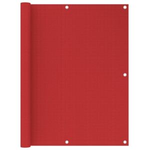 Paravan pentru balcon, roșu, 120 x 300 cm, HDPE
