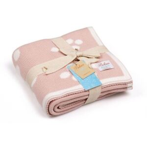 Pătură pentru copii Baby Pink Paws, 90 x 90 cm