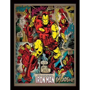Iron Man - Retro Afiș înrămat