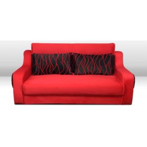 Canapea cu 2 locuri extensibila DELTA MAX, stofa rosie